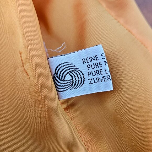 Vintage 90s Y2K Escada Wool Oversized Pinstripe Red Navy Blue Blazer Jacket 40 - Picture 9 of 10